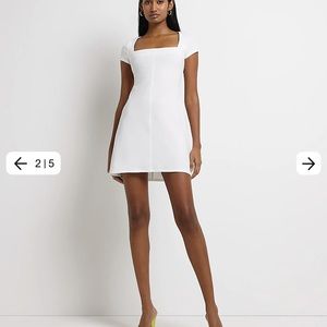 NWT River Island WHITE SHIFT MINI DRESS